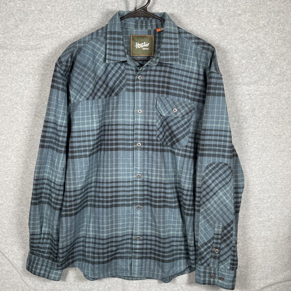 Men's Howler Brothers Cotton Flannel Button Up Shirt Size Large Plaid
